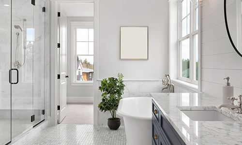 Beautiful Bathroom Remodel with Large Tub and Shower