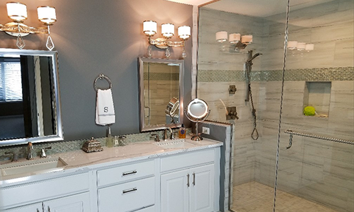 Beautiful bathroom remodel with modern design